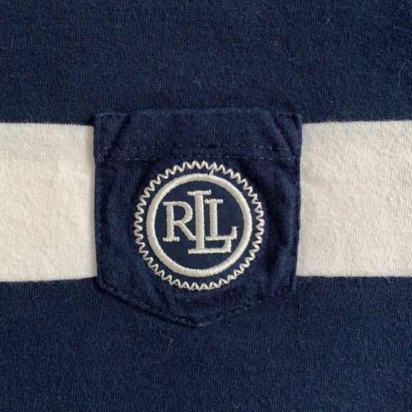 Ralph Lauren navy and white stripped tee - Picture 4 of 4